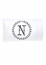 Load image into Gallery viewer, Luxe Bamboo Sateen Initial Pillowcase