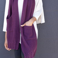 Load image into Gallery viewer, Organic Cotton Knit Scarf with Pockets