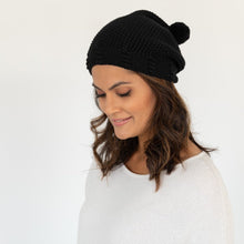 Load image into Gallery viewer, Organic Cotton Knit Hat with Pom Pom