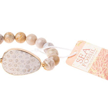 Load image into Gallery viewer, Sea Fossil Bracelet - White with Tag