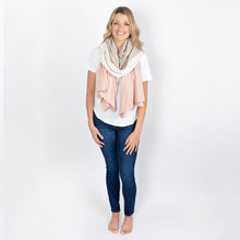 Load image into Gallery viewer, Front facing woman with pink scarf