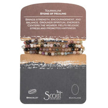 Load image into Gallery viewer, Stone Wrap Bracelet or Necklace Dark Stone on Card