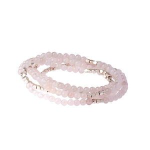 Stone Wrap Bracelet or Necklace in White Without Card