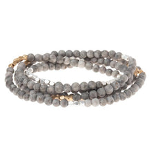 Load image into Gallery viewer, Stone Wrap Bracelet or Necklace in Gray Without Card